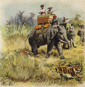 Der Prinz von Wales auf Tigerjagd in Indien